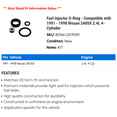 thumbnail image 2 of Fuel Injector O-Ring - Compatible with 1991 - 1998 Nissan 240SX 2.4L 4-Cylinder 1992 1993 1994 1995 1996 1997, 2 of 2