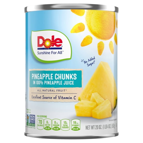 Dole Pineapple Chunks In 100% Pineapple Juice