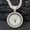 Silver, variant on Turnable St. Jude Dado Spinning Pendant, Iced St. Jude Necklace Cuban Chain, Religious Symbol Jewelry Gift for Men Women