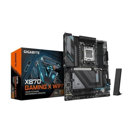 GIGABYTE X870 GAMING X WIFI7 AM5 LGA 1718, ATX, DDR5, 4x M.2, PCIe 5.0, USB4, Wi-Fi 7, 2.5GbE LAN, EZ-Latch, 5-Year Warranty