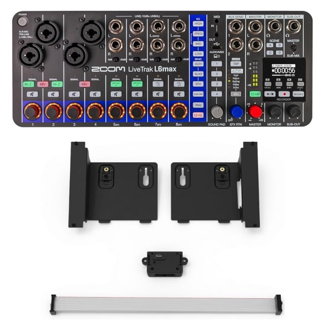 Mezclador y grabador digital Zoom LiveTrak L6max, paquete de 12 canales
