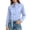 Light Blue, variant on Cotton Linen Women Shirt Office Fall Long Sleeve Slimming Blouses for Women Solid Tie Neck Elegant Casual Tops