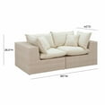 thumbnail image 6 of TOV Furniture Cali Natural Wicker Outdoor Modular Loveseat, 6 of 8