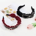 thumbnail image 5 of Unique Bargains 1 Pc Hairband Bow Rhinestone Hair Accessories for Women Wine Red, 5 of 5