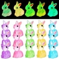 thumbnail image 1 of 100 Uds Mini figuritas de conejos que brillan en la oscuridad figuritas de animales pequeñas decoraciones de conejitos figuritas de conejo de escritorio miniaturas de resina, 1 of 7