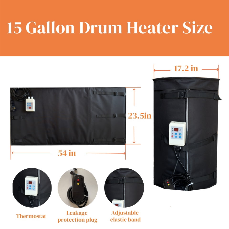 fervidolize Honey Heater with Leakage Protection, 500W, 15 Gal