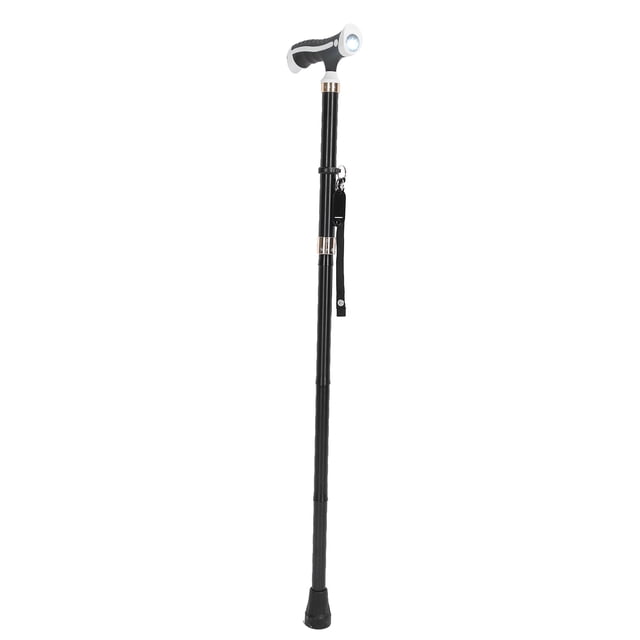 Bastón plegable para personas mayores, ajustable, de acero inoxidable.
