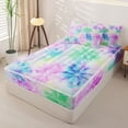 thumbnail image 2 of Homewish Watercolor Tie Dye Zipper Twin Comforter Sets with Fitted Sheet and 2 Pillowcases,Colorful Spiral Zipper Bedding Set For Girls Teens,Reversible,4 Pieces, 2 of 7