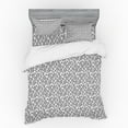 thumbnail image 2 of Botanical Duvet Cover Set, Monochrome Modernistic Nature Pattern with Abstract Exotic Leaves, Bedding Set with Shams and Fitted Sheet, 3 Sizes, by Ambesonne, 2 of 3