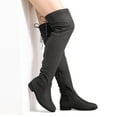 thumbnail image 6 of Women Over The Knee Riding Boots High Shaft Low Block Heel Equestrian Style Tall Boots Comfortable for All Day Wear, 6 of 6