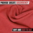 thumbnail image 6 of SupremePlus Red Shop Towels 500 Count Bulk Value Pack, 13 x 14 Inches, Cotton Cleaning Rags for Commercial, Automotive, Garage, and DIY Projects, 6 of 8
