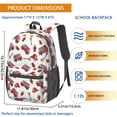 thumbnail image 3 of Fireman and Helmet White Pattern 17" Waterproof Oxford School Backpacks for Teens, S-Shape Padded Straps, for School, Travel, Hiking, Camping, 3 of 5