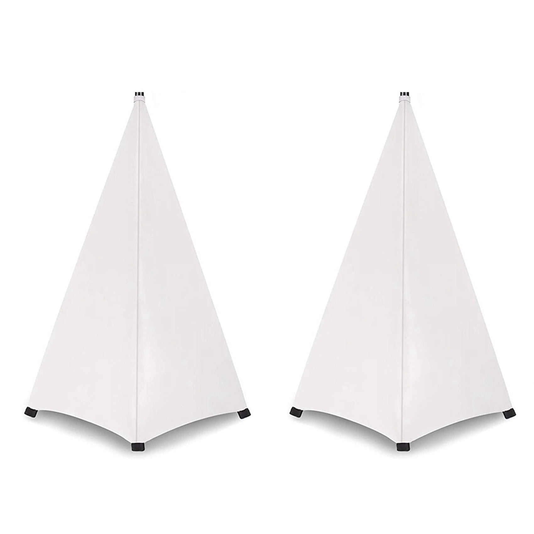2 Pièces Housse De Support Haut-Parleur DJ Léger - Trépied Double Face Extensible Blanc
