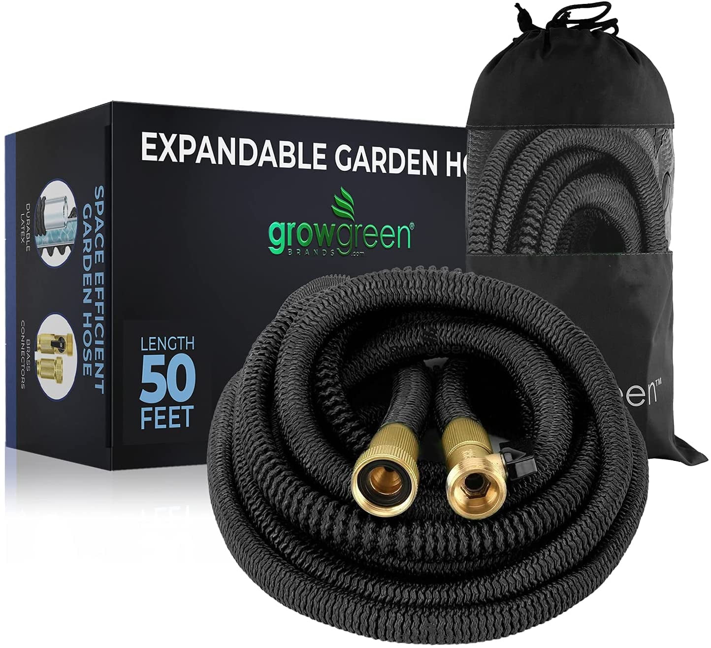 Details about   100FT Deluxe Expandable Garden Hose Heavy Duty Flexible Garden Water Hose 
