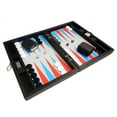 thumbnail image 4 of Silverman & Co. 13-inch Premium Backgammon Set - Travel Size - Black/Red/Blue, 4 of 11