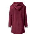 thumbnail image 5 of Vinsonshop Womens Peacoat Jacket Winter Clothing for Women Womens Warm Winter Coat Warm Coats for Women Ladies Winter Coats Winter Jackets for Women Womens Coats Winter Wine 5XL, 5 of 7