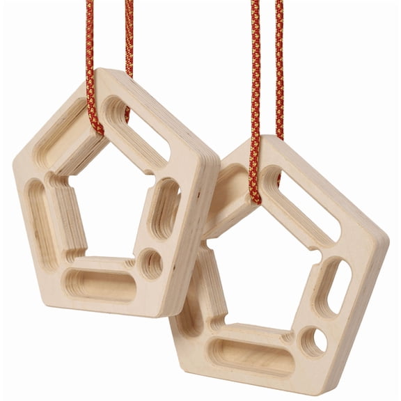 2PACK Wooden Climbing Hangboard for Finger & Grip Strength