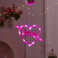 thumbnail image 2 of Valentines Day Lights - Dienrx Valentines Day Window Lights Decorations with Timer, Battery Powered Hanging Pink Lighted Heart Shaped Silhouette Sucker Led Lamp for Fireplace Indoor Home Decor, 2 of 5