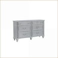 thumbnail image 6 of Bedroom Set King 4PC Contemporary with LED Upholstered Headboard, Light Gray Wood | Wood | Standard Beds, 6 of 20