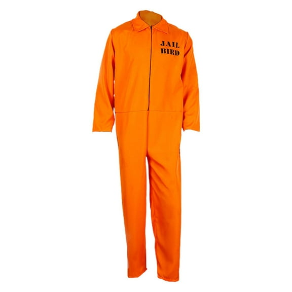 Halloween Adult Orange Prisoner Convict Outfit Unisex Jumpsuit With For Men Women Femme Homme