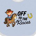 thumbnail image 4 of Inktastic Off to the Races with Cowboy on Horse Boys Baby Bib, 4 of 4