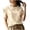 Beige, variant on Women T-Shirts Lightweight Blouse For Flowy Sleeveless Tops With Ruffle Details Soft Breathable Everyday Shirt Classic Solid Color Streetwear