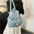 thumbnail image 7 of Municipal Cute Denim Backpack Women Men Lightweight Casual Mini Backpack Hiking Back Pack Travel Backpack College Gym Bag Purse, 7 of 7