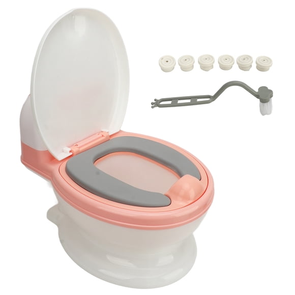 Orinal de transición para niños pequeños, desmontable, lavable, con cojín suave de poliuretano antideslizante, color rosa y blanco