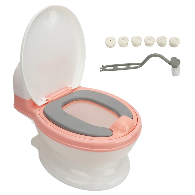 Orinal de transición para niños pequeños, desmontable, lavable, con cojín suave de poliuretano antideslizante, color rosa y blanco