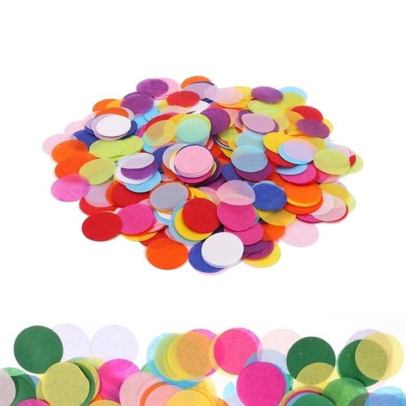 Rainbow Paper Dots Decoration,Portable Crafts Tissue Paper for Scrapbooking,QZS Durable Birthday Party Decorations for Indoor and Outdoor,Multicolor