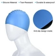thumbnail image 5 of Uxcell Silicone Swim Cap, Waterproof Swimming Hat Non-Slip Adult Swim Caps for Women and Men, Light Blue 2 Pcs, 5 of 6