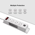 thumbnail image 4 of Mountable Power Strip with USB Ports Wall Mounted Power Outlets Screw Down Power Socket, 4 of 5