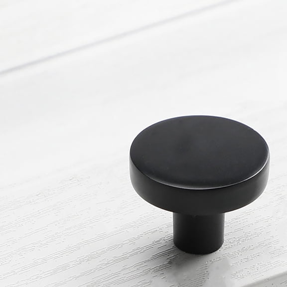 Ecohintz "1.22" Modern Cabinet Knobs - Matte Espresso Brown Zinc Alloy, Single Hole Drawer Pulls for Kitchen Wardrobe Furniture (1-Pack)