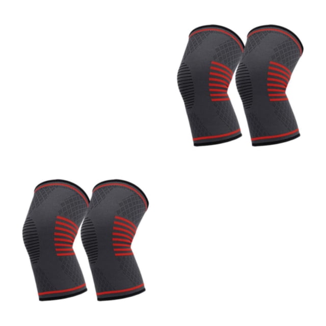 Redempat 2pcs/set Comfortable Knee Pad For Running Gym Workout Sports Non-slip And Breathable Lightweight red XL 2Set