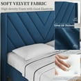 thumbnail image 4 of Yaheetech Upholstered Platform Bed with Tufted Headboard and Wing Side, Queen, Blue, 4 of 7
