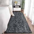 thumbnail image 3 of Area Rugs for Living Room Bedroom, Large Washable Rug, Vintage Floral Boho Non Slip & Low Pile Carpet Indoor Dining Room and Kids Room Black 2 * 6 ft, 3 of 9