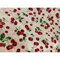 thumbnail image 2 of Lilly Craft Red Cherries on White Poly Cotton Fabric - Sold By The Yard - 58" / 59", 2 of 3