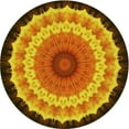 thumbnail image 1 of Ahgly Company Machine Washable Indoor Round Transitional Orange Area Rugs, 7' Round, 1 of 7