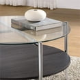 thumbnail image 3 of Bowery Hill Verre Trempé Clair Table de Cocktail Moderne, 3 of 3