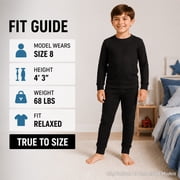 Beverly Hills Polo Club Boys Thermal Underwear Set Waffle Knit Top and Long Johns 6 Piece (2T-18), 2T Deep Blue/Ecru/Black