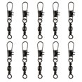 thumbnail image 1 of Accesorios de pesca giratorios de barril de 10 piezas, equipo de pesca de primera con conector de broches giratorios de rodamiento de bolas 45 mm 121 g Soledad Conector giratorio de pesca, 1 of 7