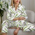 thumbnail image 6 of Pajama Sets for Women 2 Pcs, Asparagus Pattern funny Button Down Long Sleeve Sleepwear Lounge PJ Sets, 6 of 6