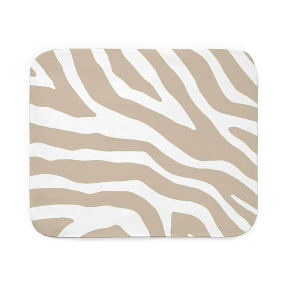 CafePress - Beige White Zebra Pattern Sherpa Fleece Throw Blan - Sherpa Fleece Throw Blanket 60" x 50"