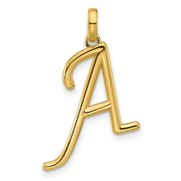 Auriga 14k Yellow Gold Fancy Letter A Pendant for Women