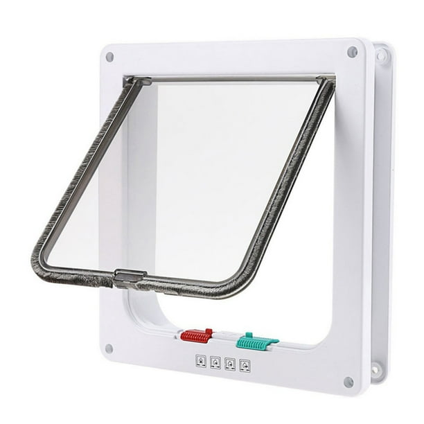 Pet Safe Supplies Cat and Dogs Plastic Door 4 Way Locking Cat Flap Door
