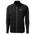 thumbnail image 2 of Men's Cutter & Buck Black Wisconsin Badgers Big & Tall Adapt Eco Knit Hybrid Recycled Full-Zip Jacket, 2 of 3