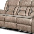 thumbnail image 4 of Leatherette Reclining Sofa with Black Contrast Stitched Details Gray, 4 of 5