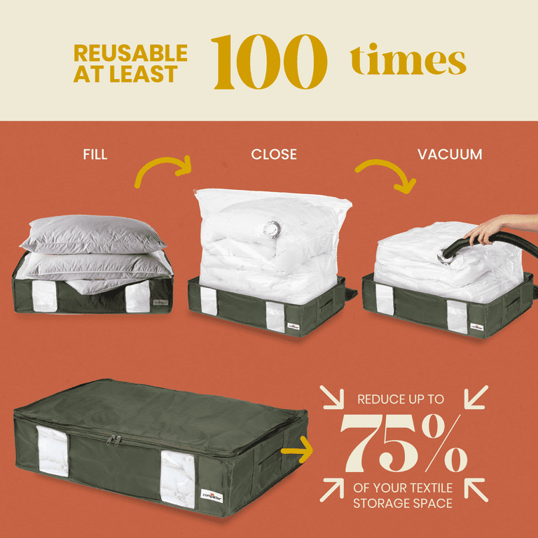 Vacuum Storage Bag L Khaki Ecological Range by Compactor