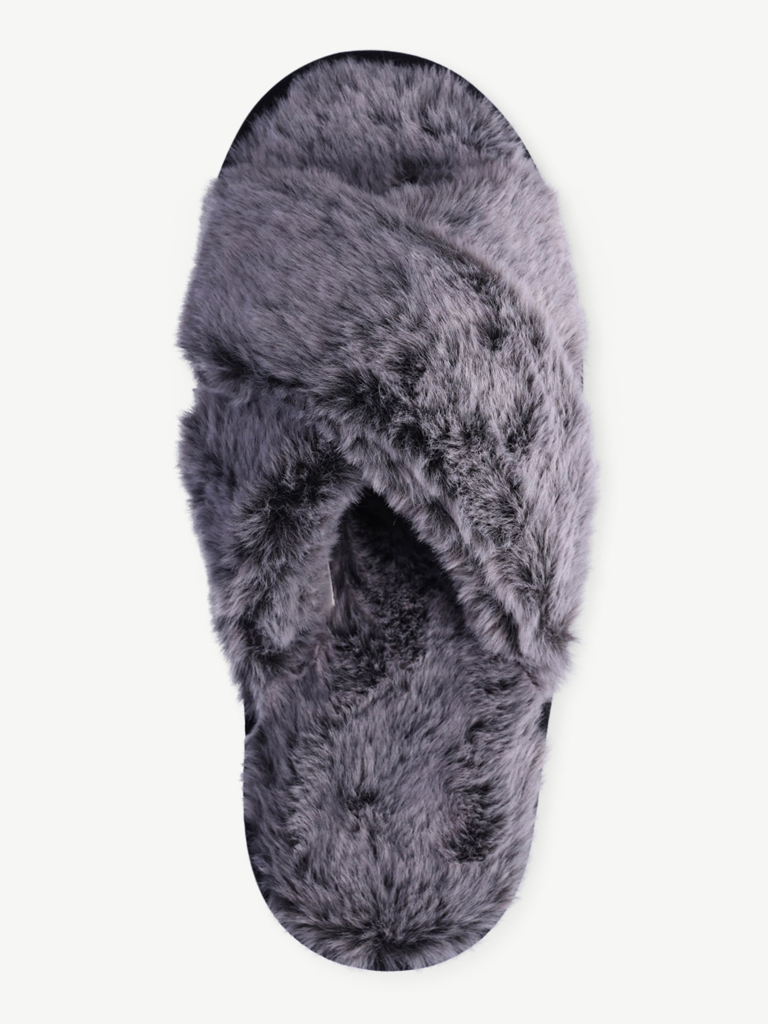 Joyspun Women's Faux Fur X-Band Slippers - Walmart.com