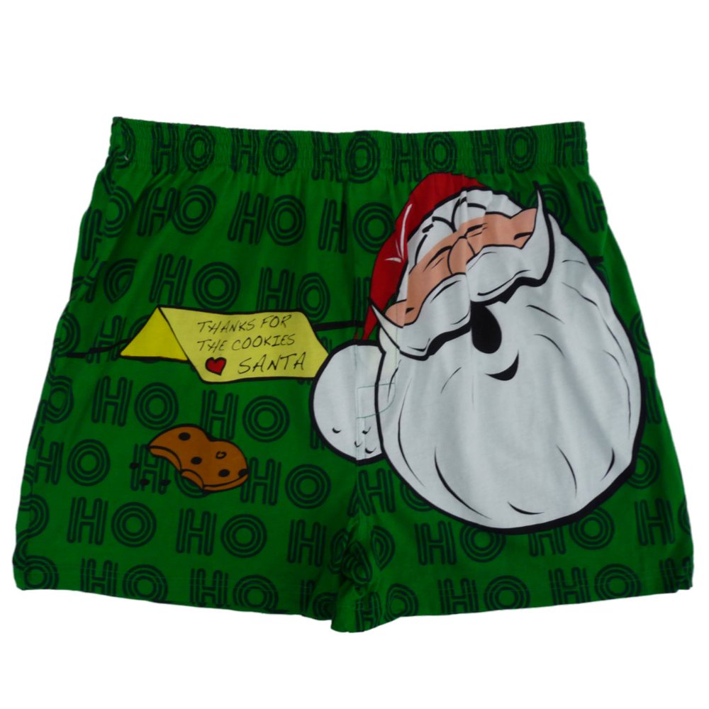 Holiday - Holiday Mens Thanks For The Cookies Santa Claus Christmas Boxer Shorts X-Large